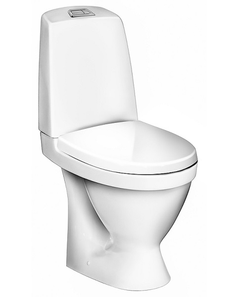 pods ar QR/SC vāku Nautic Hygienic Flush, 345x650 mm, horizontāls izvads, 2/4 l, balts